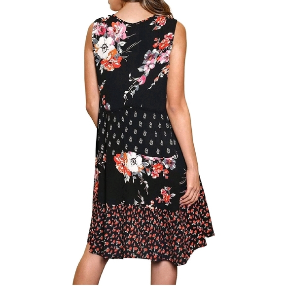 Bila Dress Womens Medium Gauzy Babydoll Floral Sleeveless Rayon Flowy Flattering - Picture 2 of 14